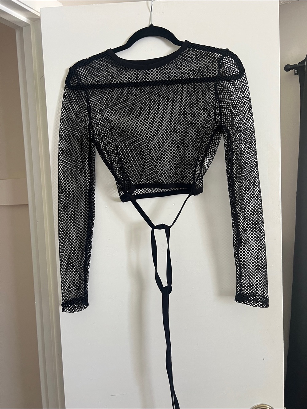 Fishnet Wrap Top Size L